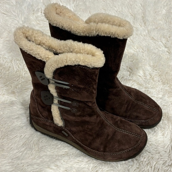 Merrell Yarra Chestnut Polartec Winter Boots Woman’s size 9 - Picture 9 of 9